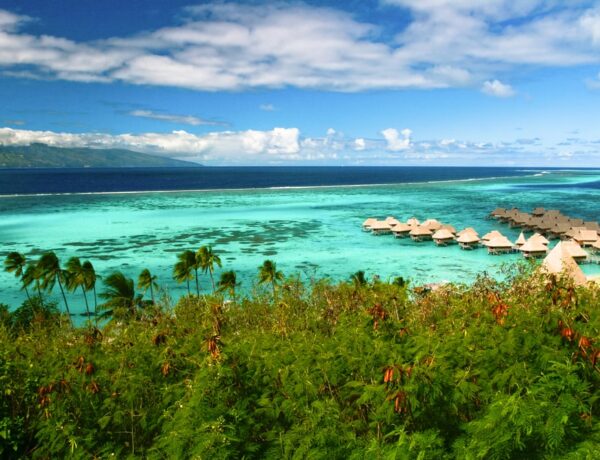 Paysage paradisiaque île de Moorea, Polynésie française