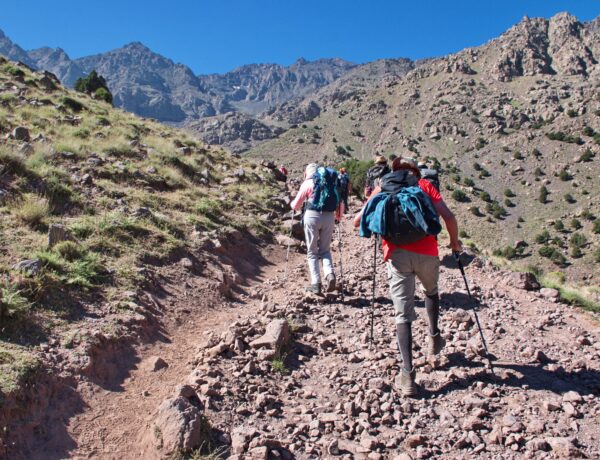 Randonnée dans les montagnes du Haut Atlas au Maroc