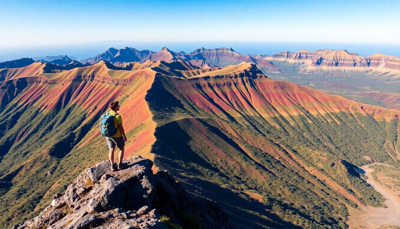Randonnées dans les montagnes colorées