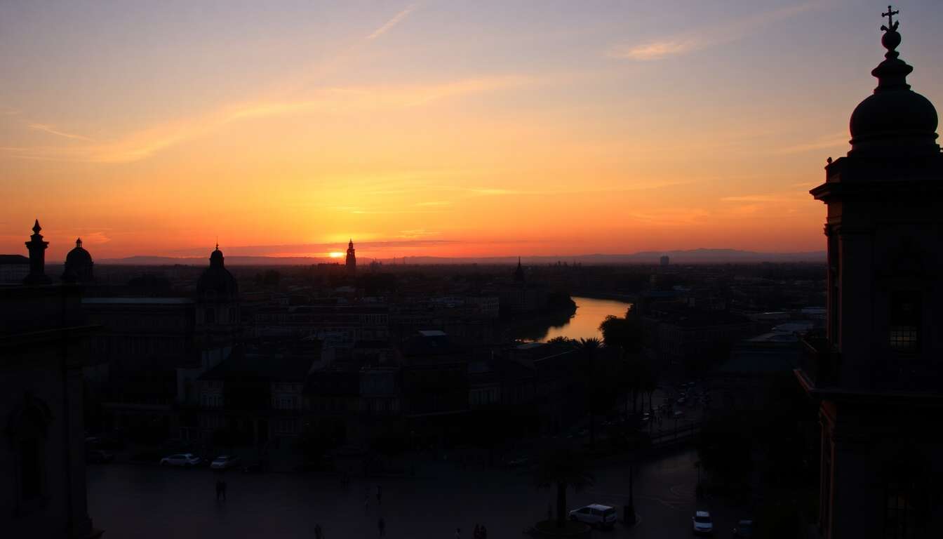 Coucher de soleil à la pura vida terraza