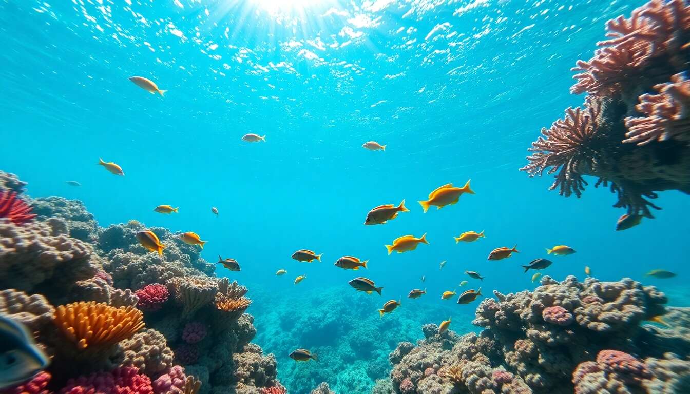 Immersion dans les eaux turquoise de la mer rouge