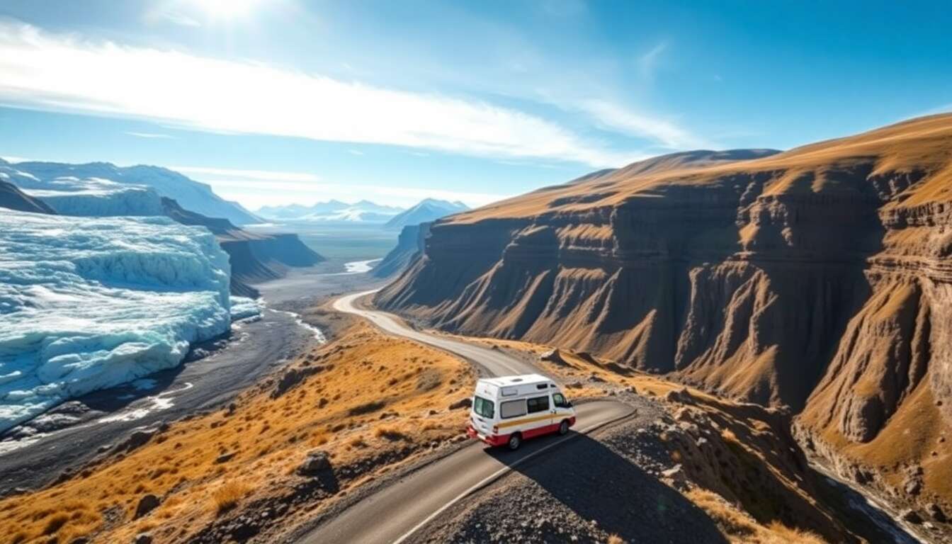 émerveillement devant les glaciers et canyons