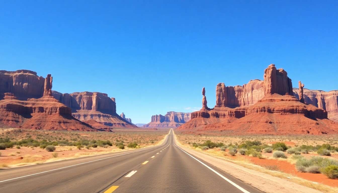 Aventure dans les paysages de l'utah et de l'arizona