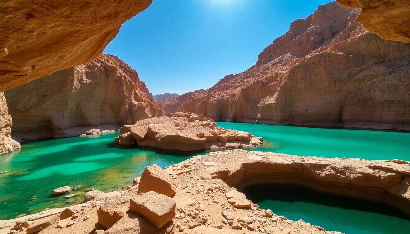 Exploration des wadis et plongeon au bimmah sinkhole
