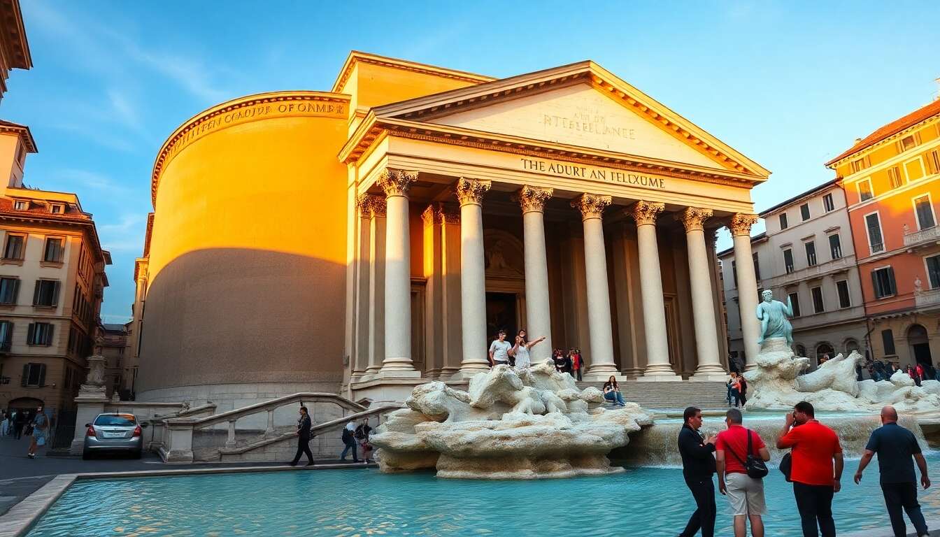 Les merveilles du centre historique : panthéon et fontaine de trevi