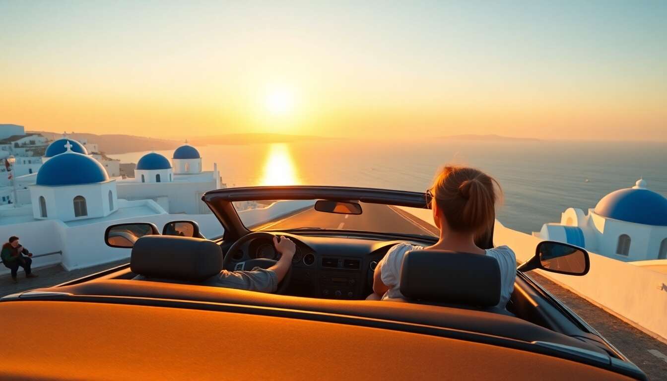 Louer une voiture pour se déplacer à santorin
