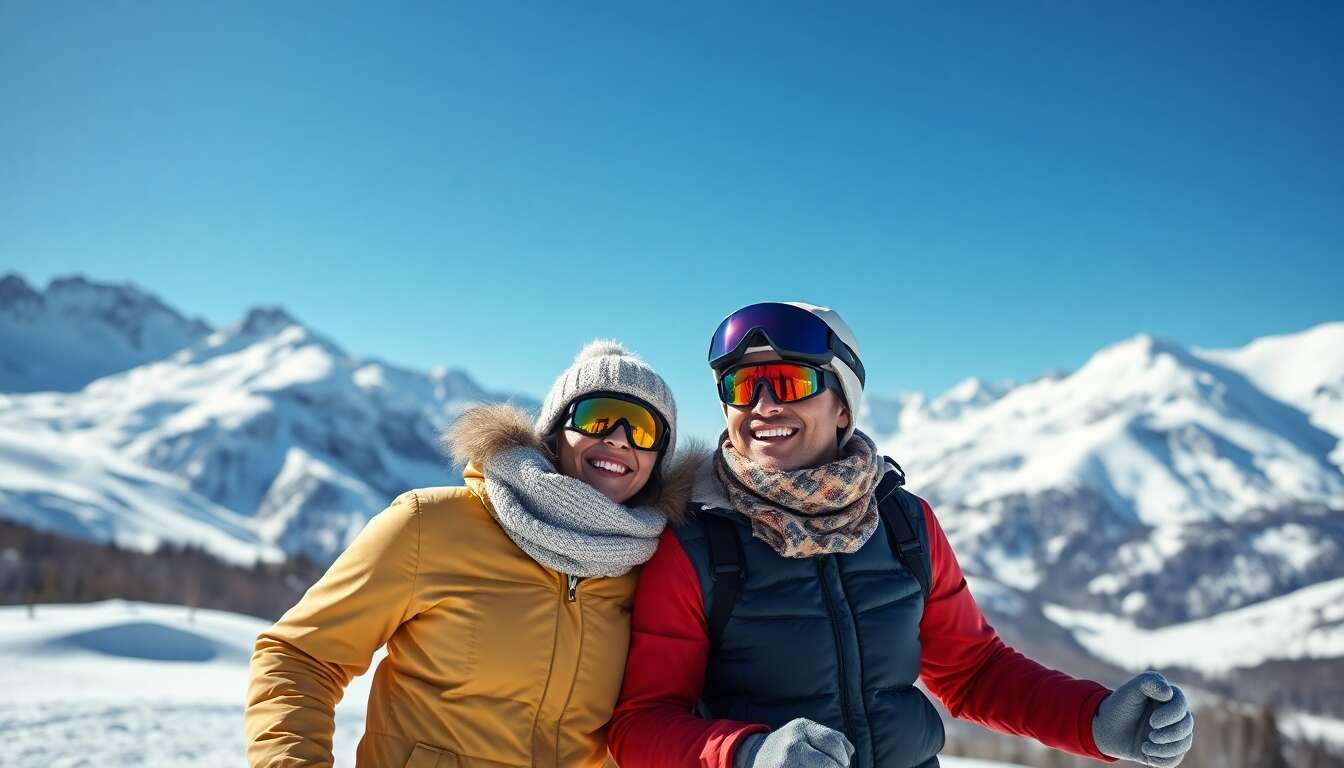 Aventures à la montagne : ski et romance en alpes