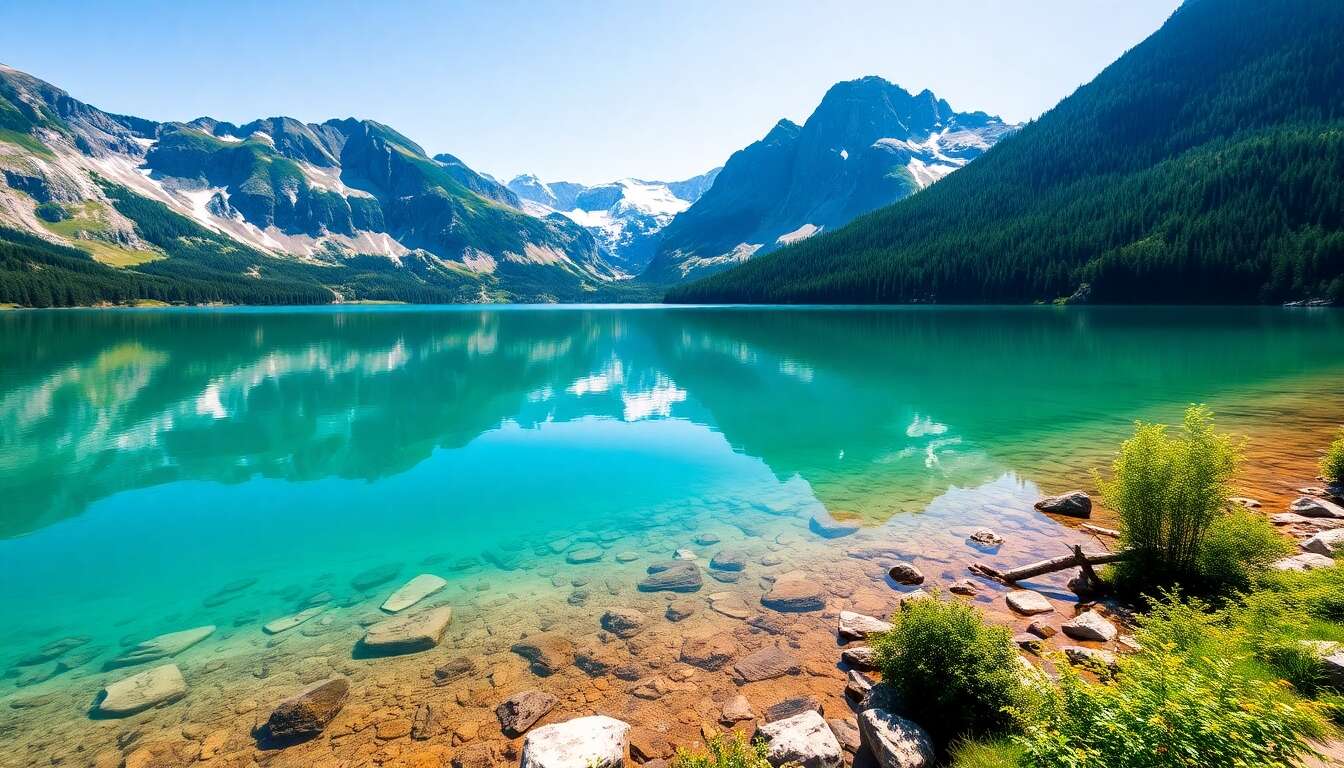 Le charme émeraude du lac de braies dans les dolomites
