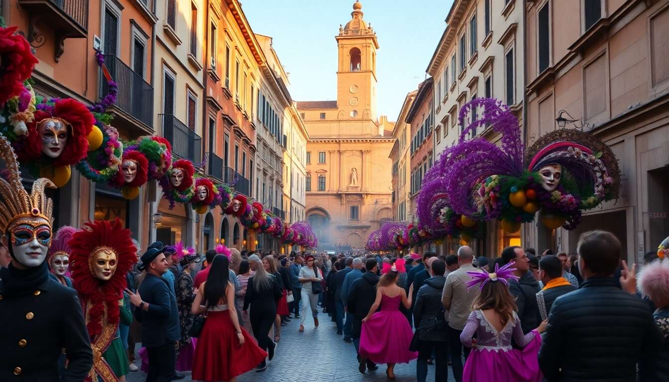 Participer aux festivités du carnaval romain