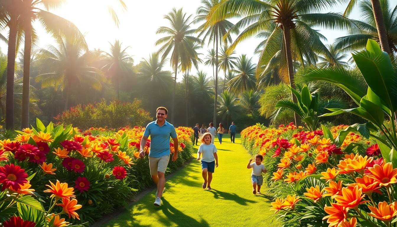 Promenade familiale dans la flore exotique