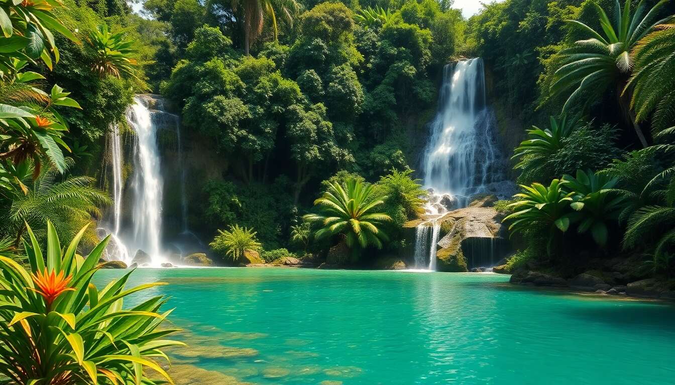 Arrivée à la cascade du paradis : un paysage époustouflant