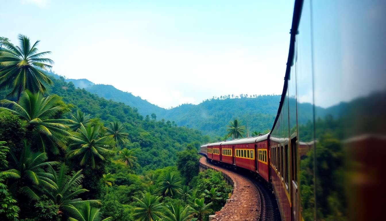 Voyage en train pittoresque à kandy