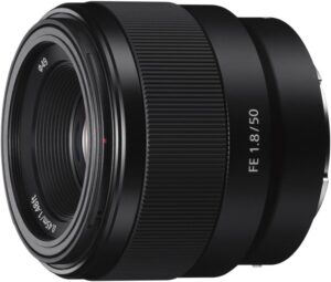 Sony Objectif standard SEL-50F18F (focale fixe, 50 mm, F1.8, plein format, adapté aux séries A7, A6000, A5100, A5000 et Nex, monture E) Noir