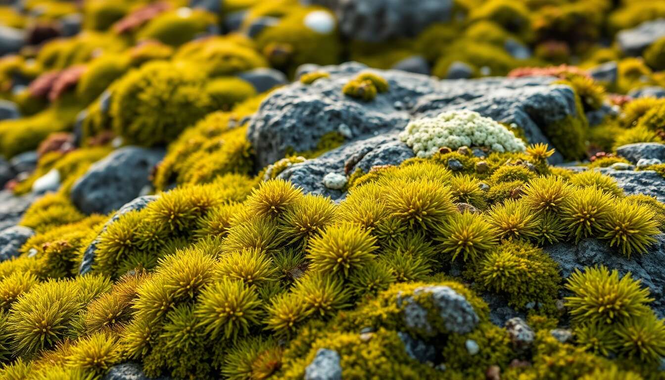 Les mousses et lichens : pionniers de la couverture végétale