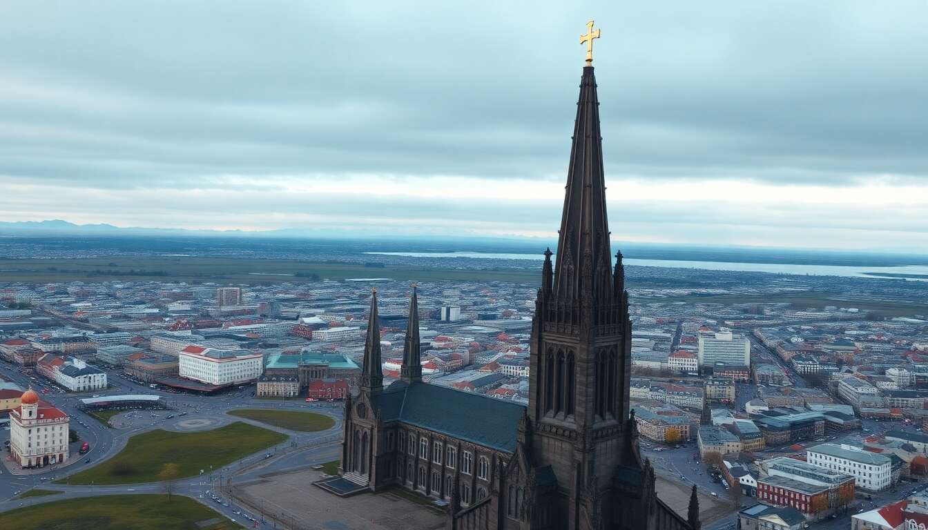 Explorer hallgrímskirkja et sa vue panoramique