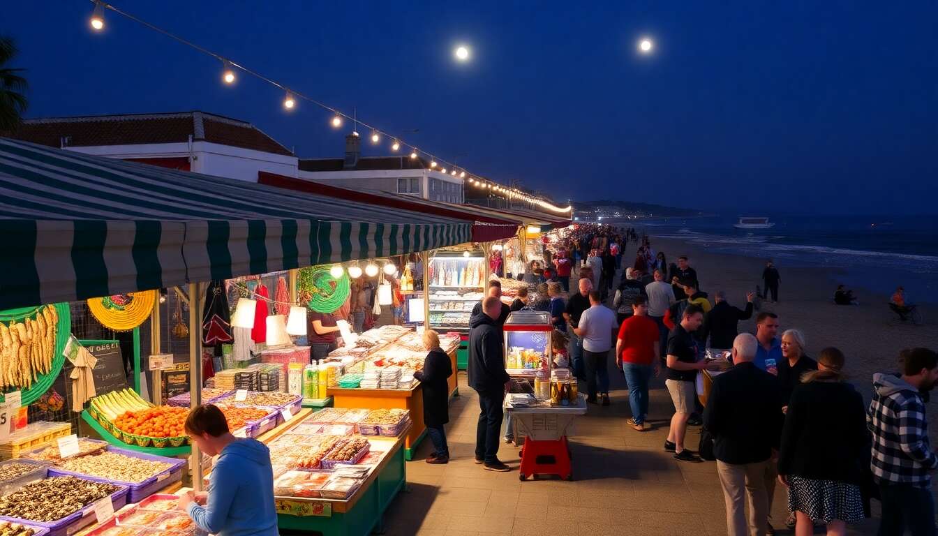 Saint-brevin-les-pins : un marché nocturne au bord de la plage