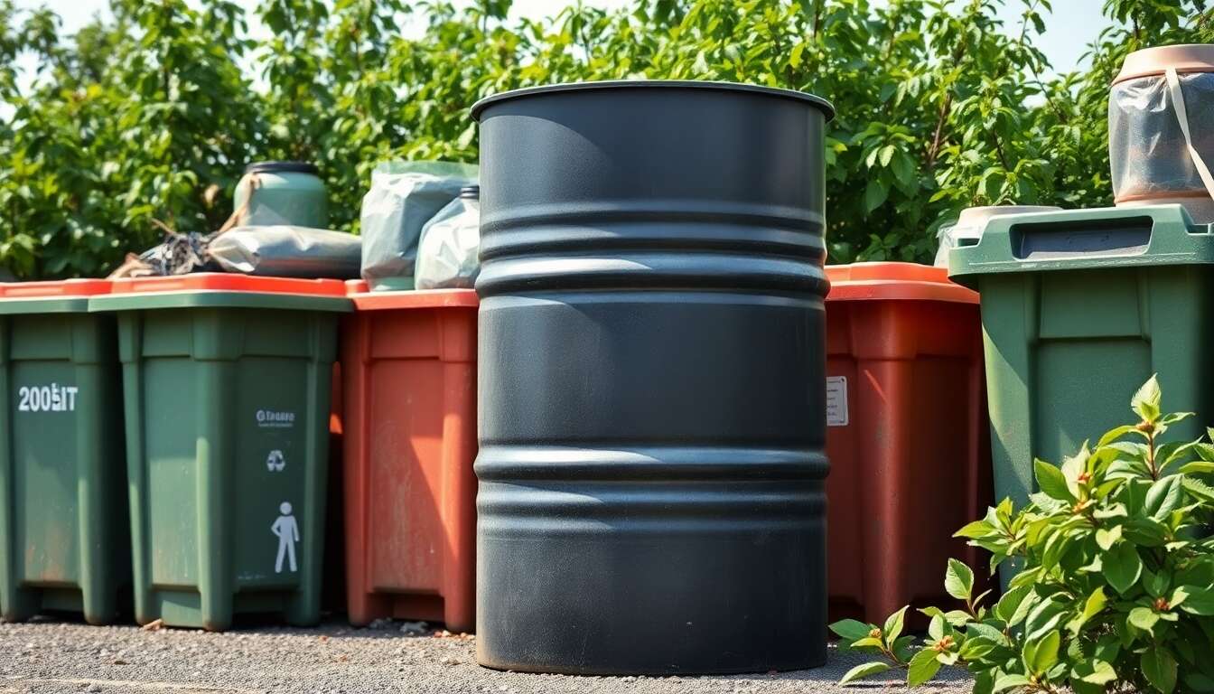 La déchèterie : un bon plan pour récupérer des fûts de 200 litres