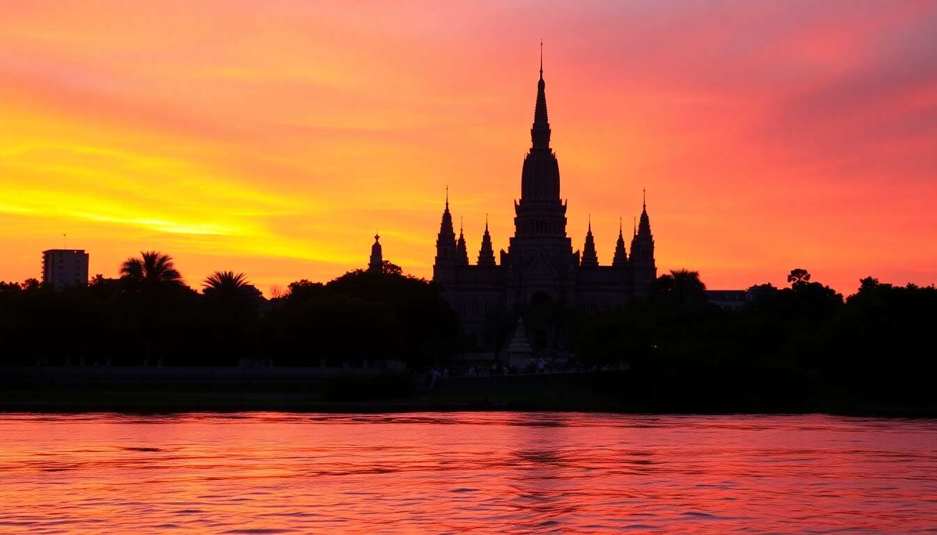 Wat arun : panorama sur la capitale Wat arun : panorama sur la capitale