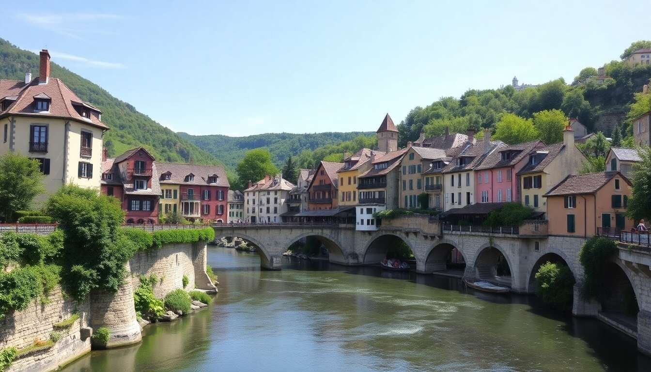 Pont-en-royans : constructions insolites au bord de la rivière Pont-en-royans : constructions insolites au bord de la rivière