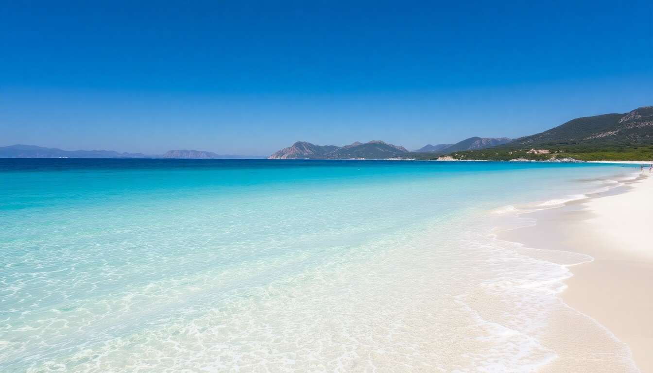 Le cadre naturel de la plage pelosa