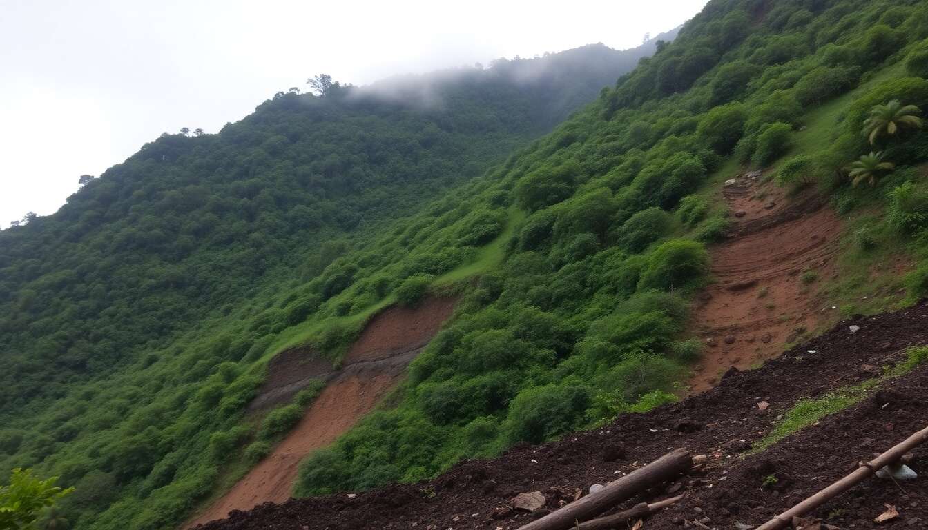 Les zones à risque d'éboulement et de glissement de terrain Les zones à risque d'éboulement et de glissement de terrain