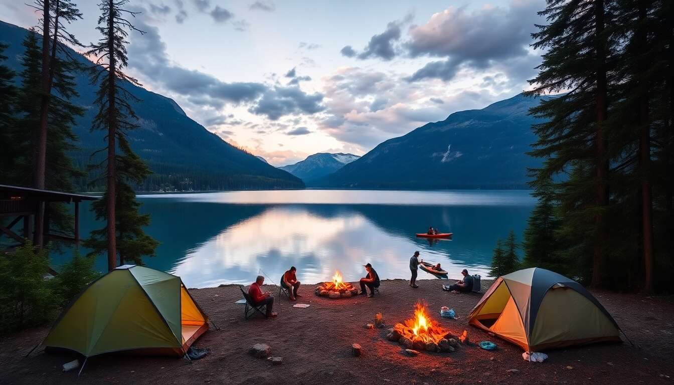 Camping et hébergement au bord de l'eau