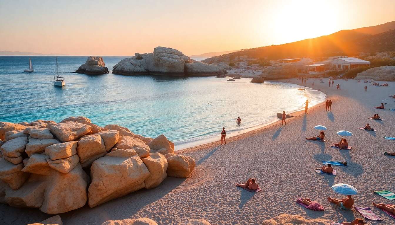 Se détendre sur la plage de kolymbithres Se détendre sur la plage de kolymbithres