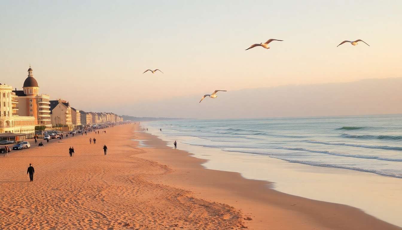 Promenade sur la plage de deauville Promenade sur la plage de deauville