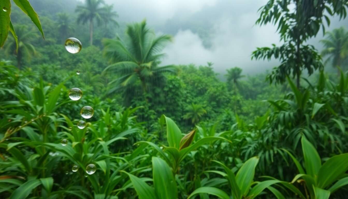 Pluie et paysages verdoyants : la saison des pluies Pluie et paysages verdoyants : la saison des pluies