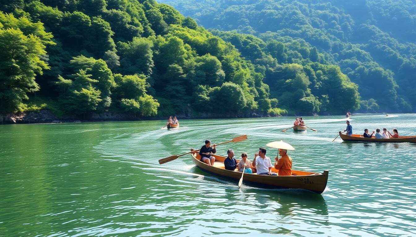 Admirer les paysages naturels lors d'une croisi&egrave;re sur la rivi&egrave;re hozu
