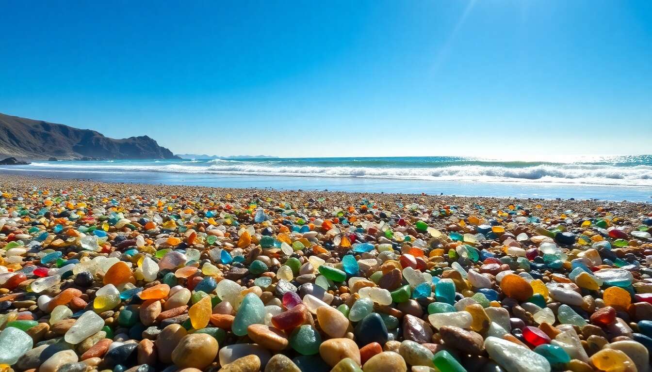 Origine de la plage de verre en californie