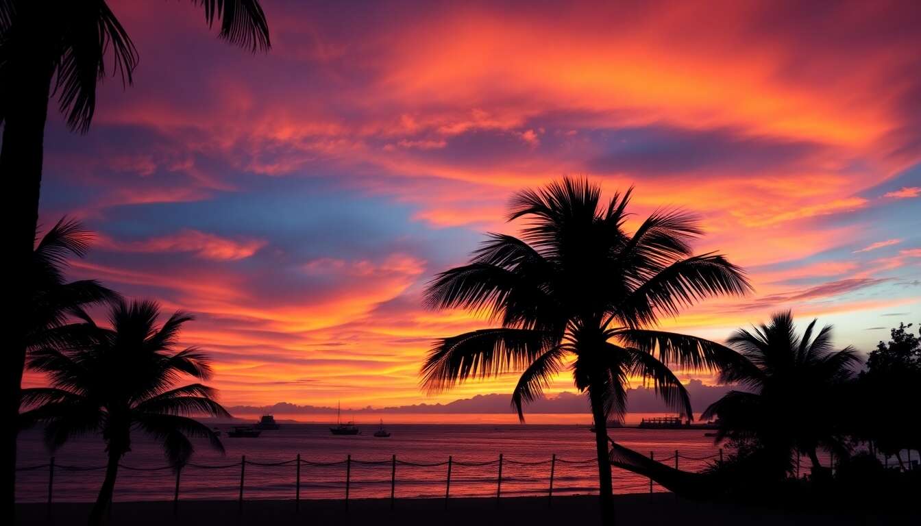 Couchers de soleil et vie nocturne