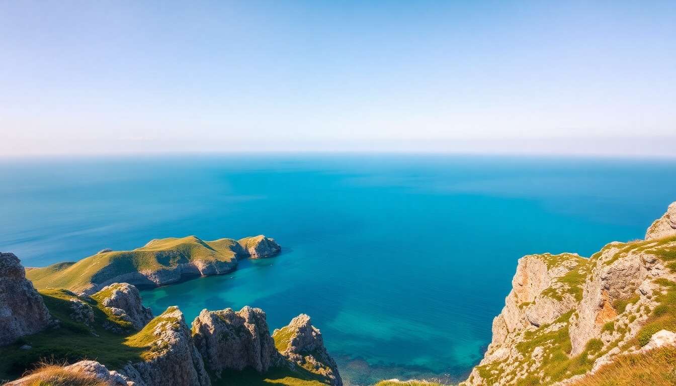Vue panoramique sur la mer d'iroise Vue panoramique sur la mer d'iroise